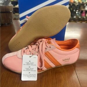 Adidas Women's Tokyo Sneakers Nylon Semi Pink Spark Orange Size 7.5